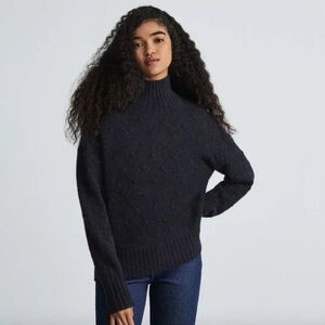 Everlane Alpaca Wool Pom Turtleneck Sweater XS